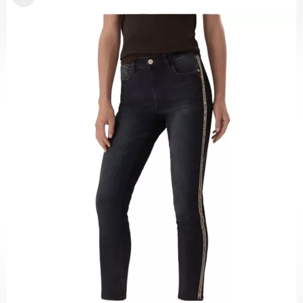 Tommy Bahama Tema Indigo High-Rise Sparkle Ankle Jeans
